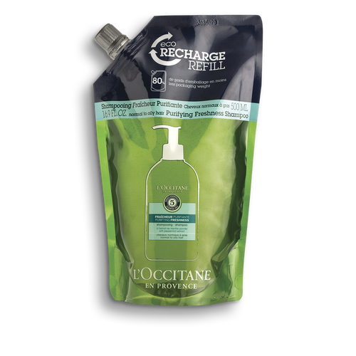 Bildanzeige 1/1 des Produkts Öko-Nachfüllpackung Aromachologie Pure Frische Shampoo 500 ml | L’Occitane en Provence