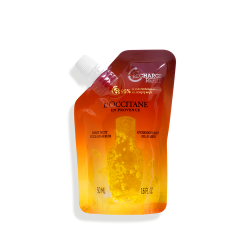 Bildanzeige 1/1 des Produkts Öko-Nachfüllpackung Immortelle Overnight Reset Öl-in-Serum 50 ml | L’Occitane en Provence