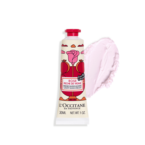 Affichage de l’image 1/3 du produit Crème mains légère Rose Pêche de Vigne 30ml 30 ml | L’Occitane en Provence