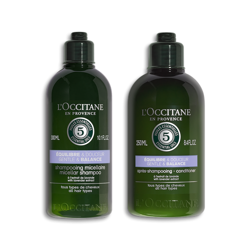 Bildanzeige 1/1 des Produkts Aromachologie Sanfte Balance Duo Shampoo & Haarspülung  | L’Occitane en Provence