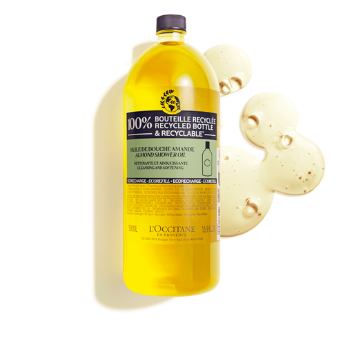 Bildanzeige 1/2 des Produkts Öko-Nachfüllpackung Mandel Duschöl 500ml 500 ml | L’Occitane en Provence