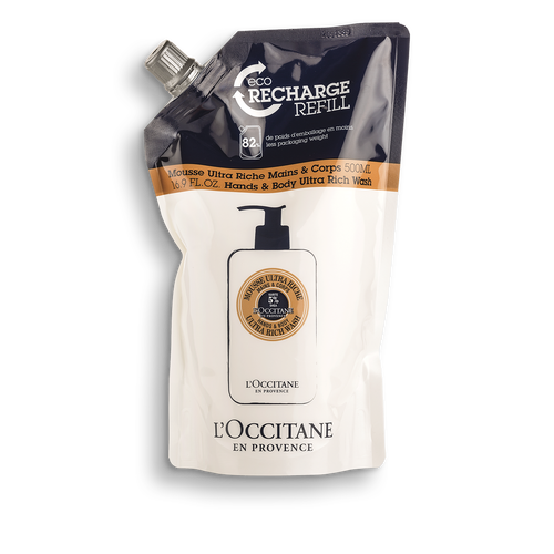 Bildanzeige 1/1 des Produkts Öko-Nachfüllpackung Sheabutter Ultra Riche Hand- & Körperwaschlotion 500 ml | L’Occitane en Provence