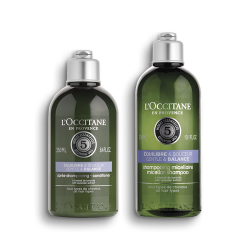 Bildanzeige 1/1 des Produkts Aromachologie Sanfte Balance Duo Shampoo & Haarspülung  | L’Occitane en Provence