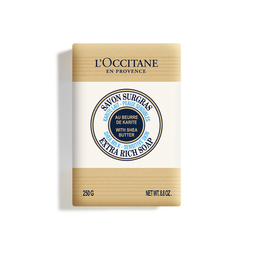 Bildanzeige 1/3 des Produkts Sheabutter Reichhaltige Seife Milch - Sensible Haut 250 g | L’Occitane en Provence