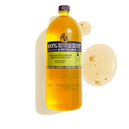 Vedi 1/2 il prodotto Eco-Ricarica Sapone liquido Mani & Corpo Verbena 500 ml | L’Occitane en Provence