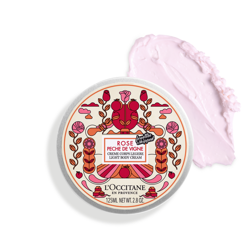 Vista 1/4 de Crema de Cuerpo Rosa Melocotón 125ml 125 ml | L’Occitane en Provence