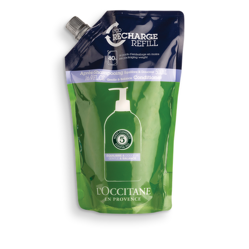 Bildanzeige 1/1 des Produkts Öko-Nachfüllpackung Sanfte Balance Haarspülung 500 ml | L’Occitane en Provence